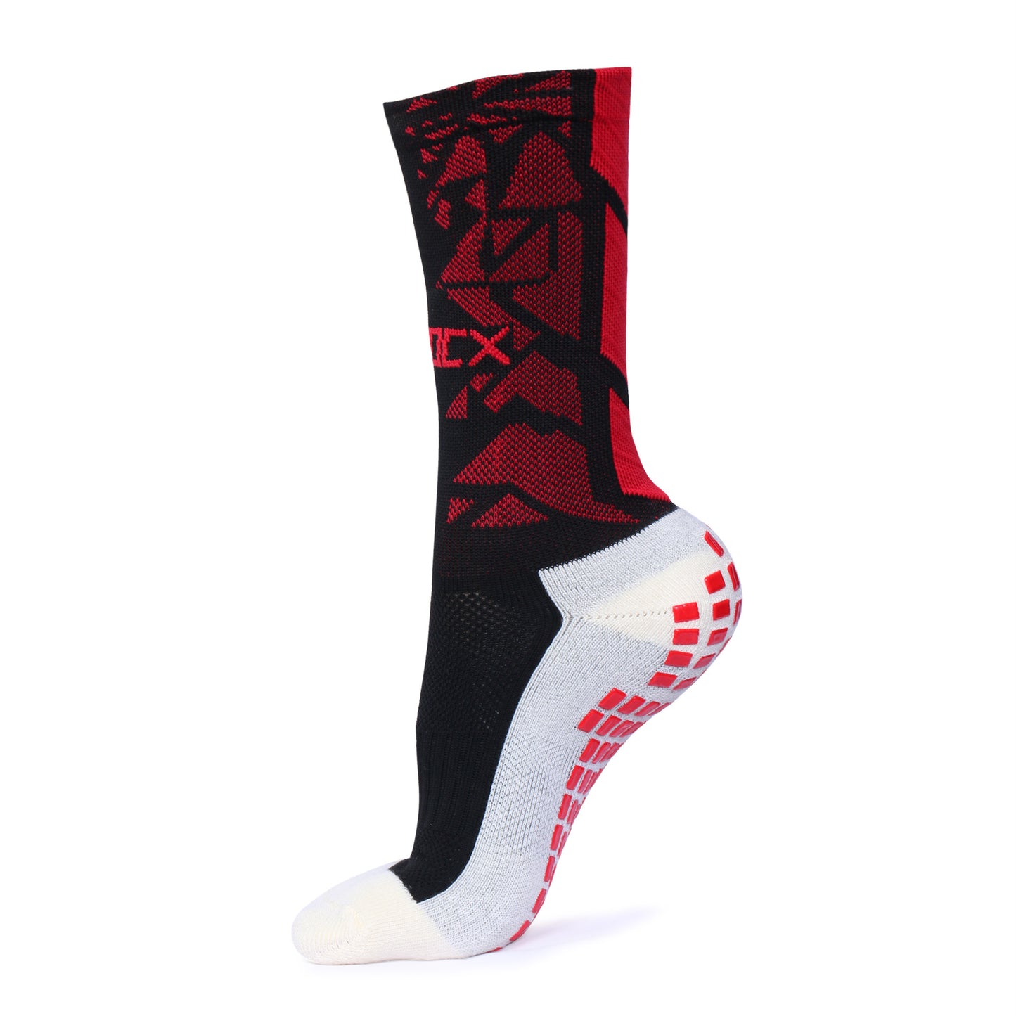 03. ATHOCX BLACK AND RED MID-CALF LENGTH